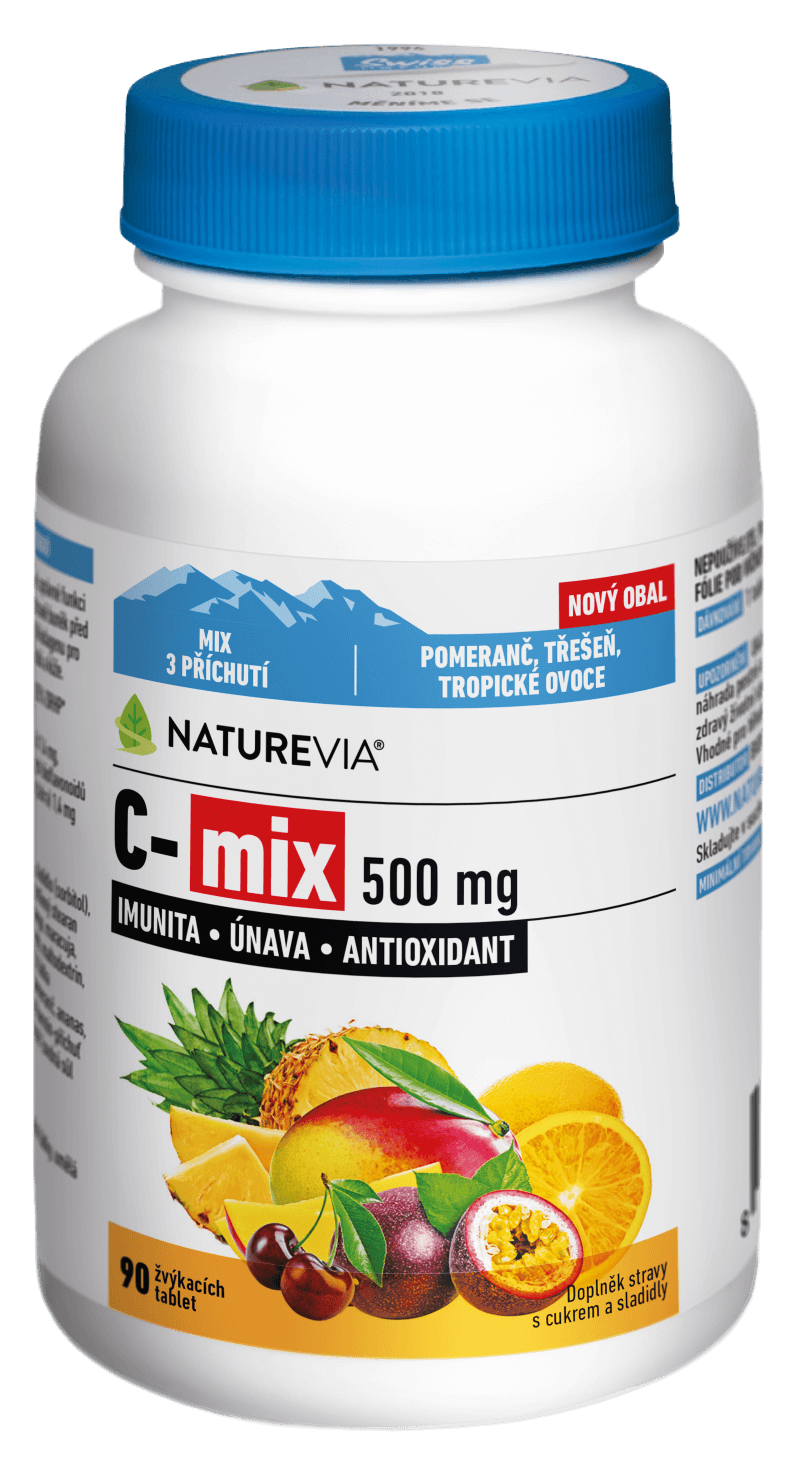 Swiss naturevia vitamin c mix 500mg 90 tablet levně | Blesk zboží